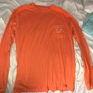 Vineyard vines orange long sleeve tee